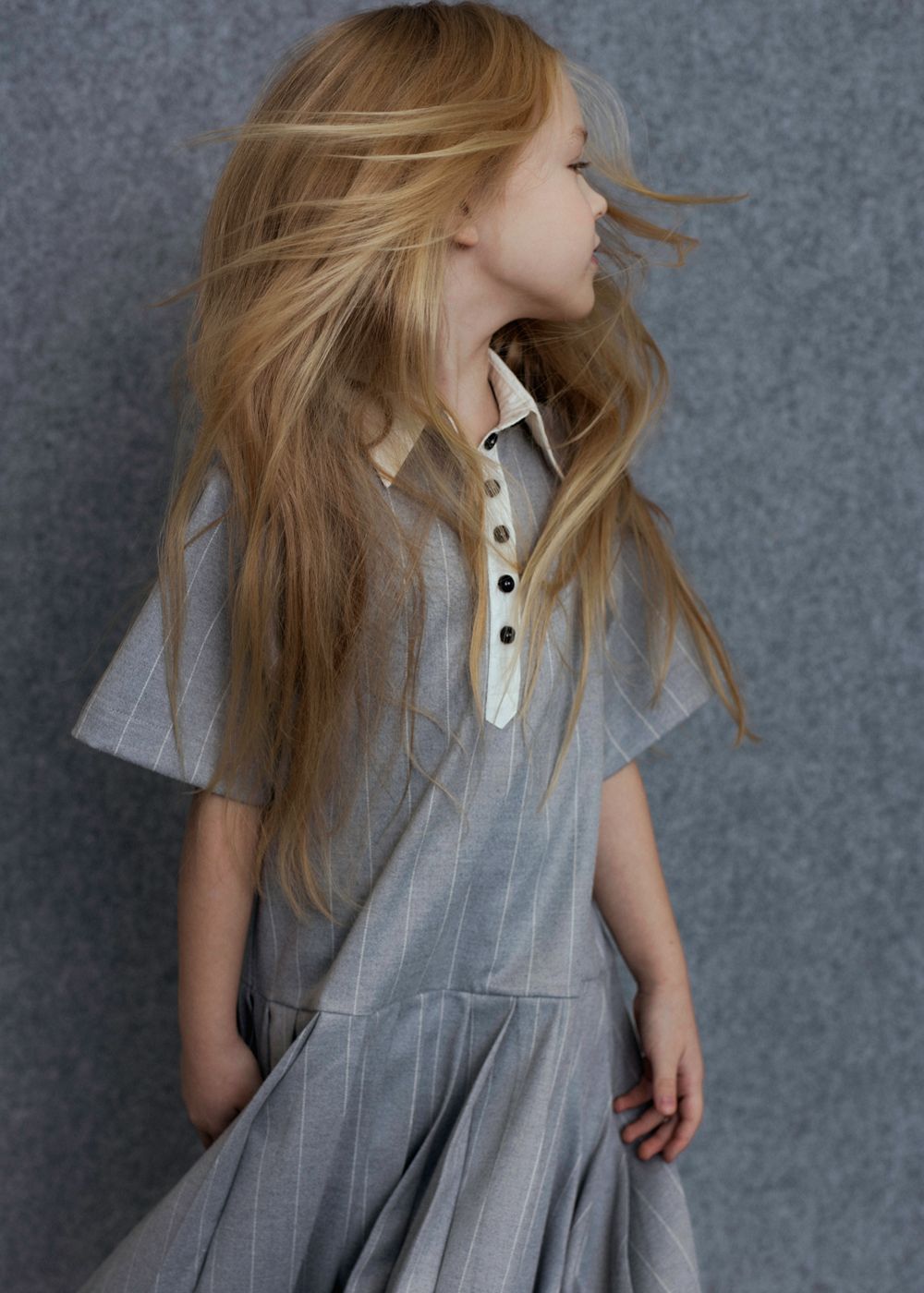 Vaga Dress - Grey Stripe