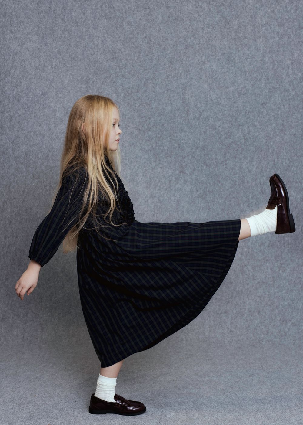 Weera Dress - Green Checks