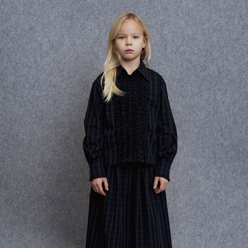 Aras Blouse - Green Checks