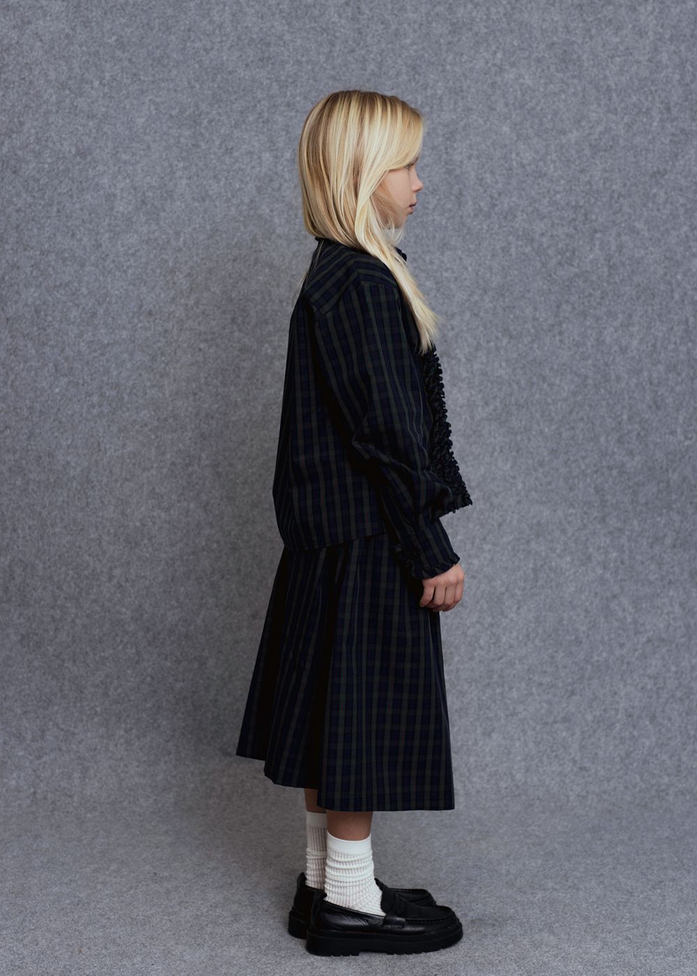 Aras Blouse - Green Checks