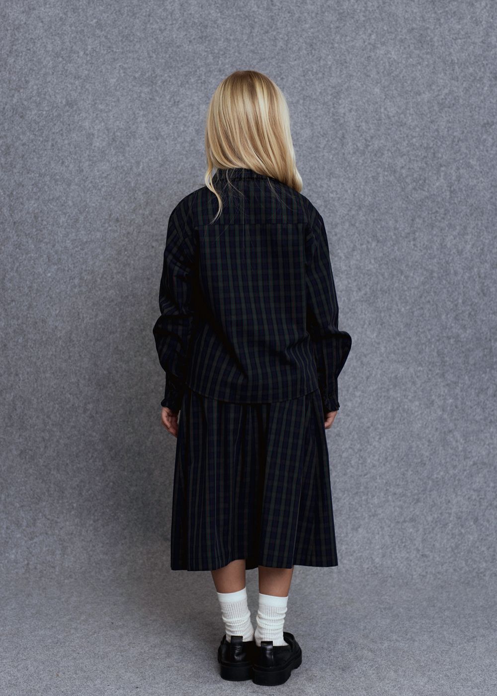 Aras Blouse - Green Checks