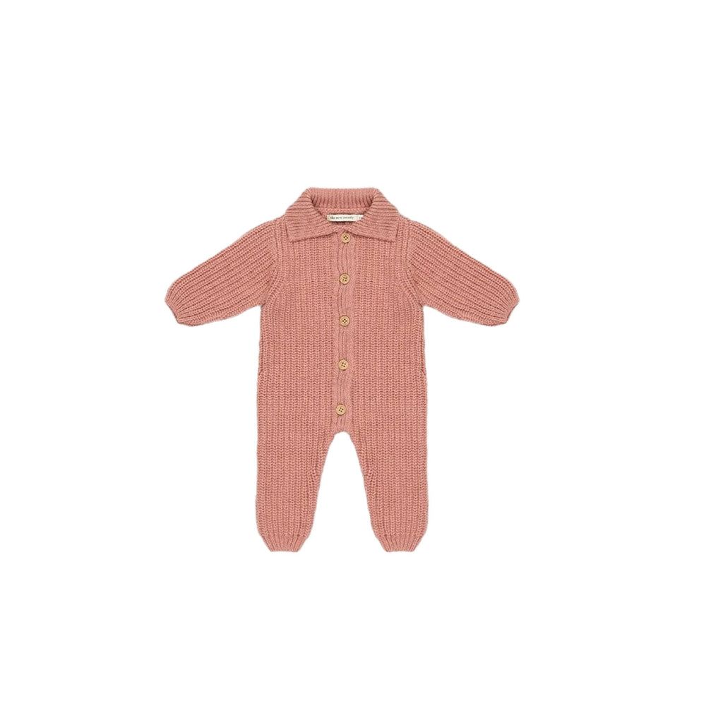 The New Society Knit Romper - Rose Dust