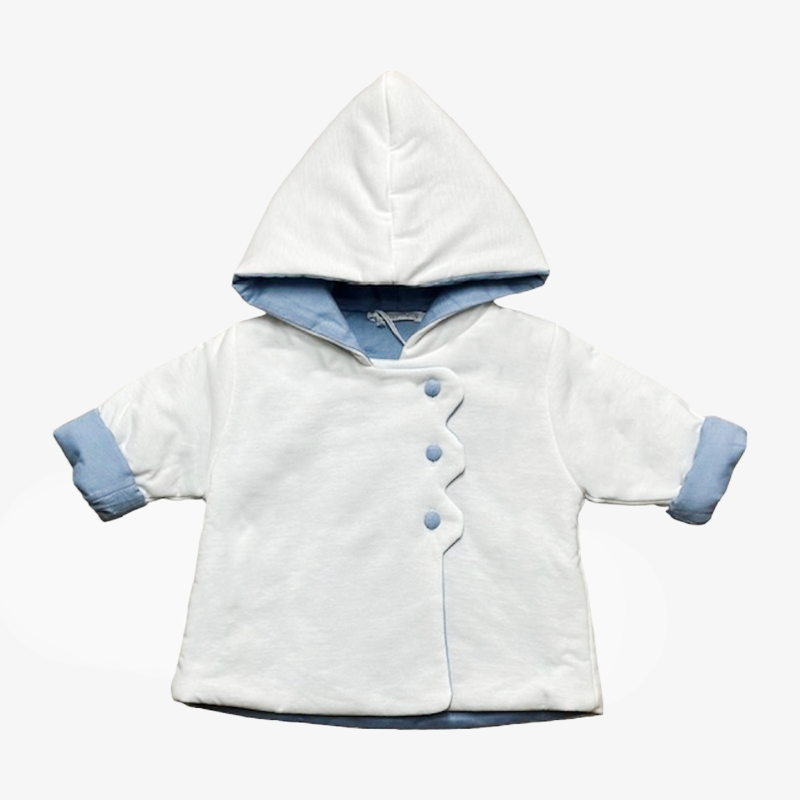 Jacket And Bonnet - White-blue