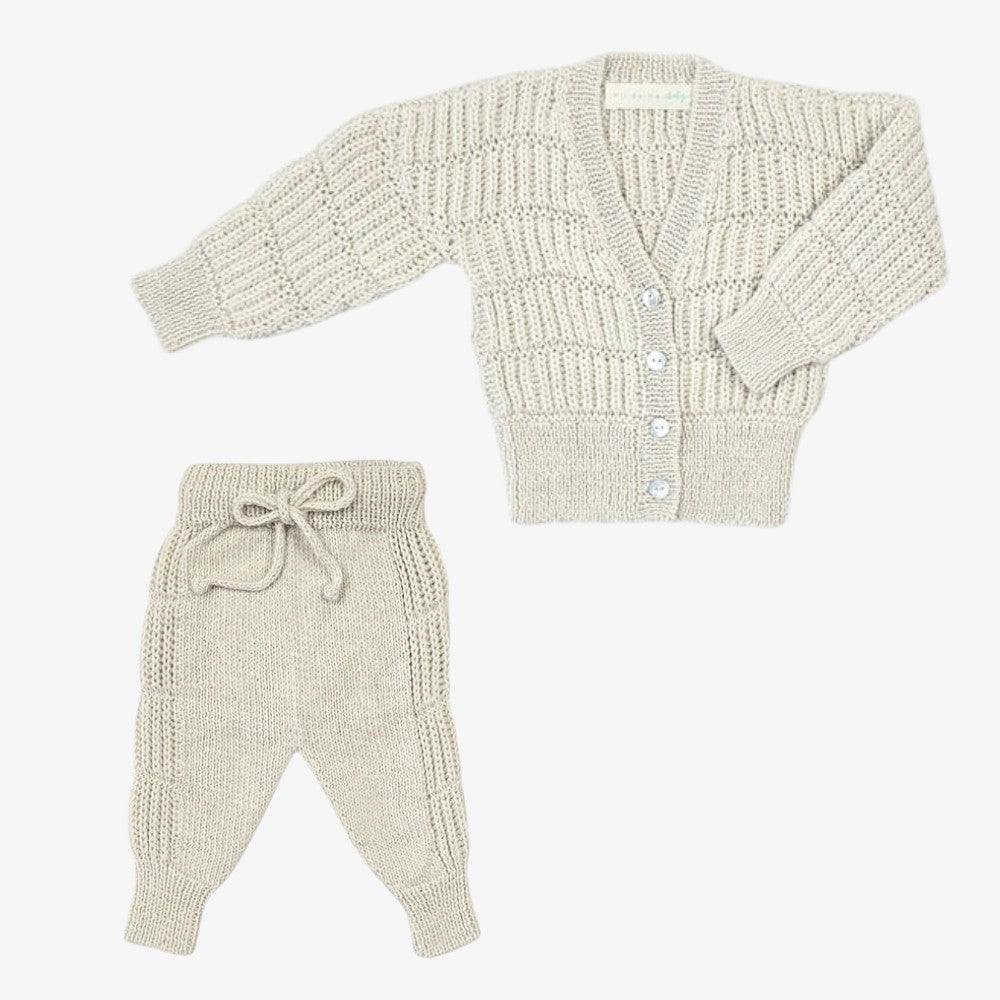 Artemis Cardigan And Pants - Latte &amp; Cloud
