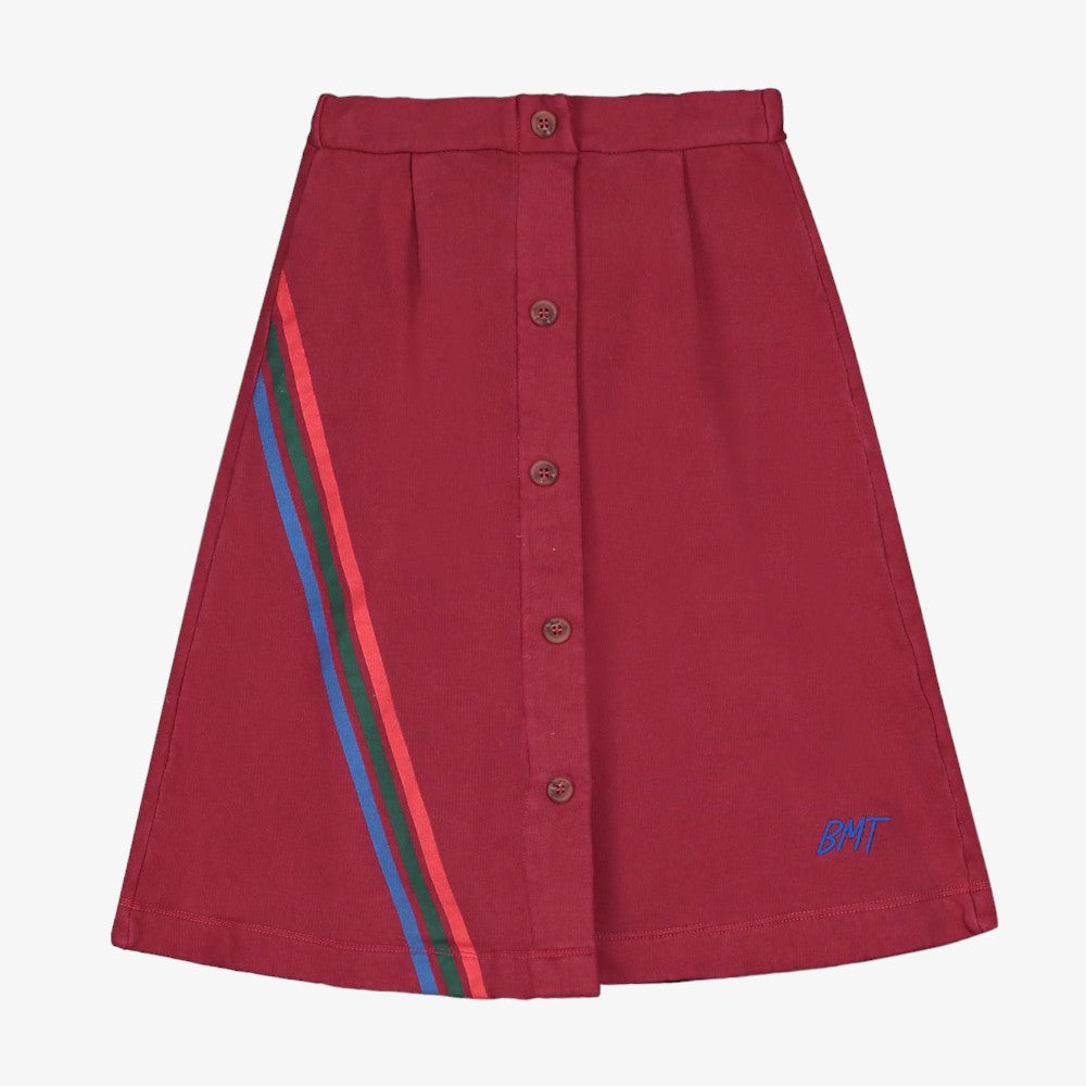 Bonmot Stripe Skirt - Maroon