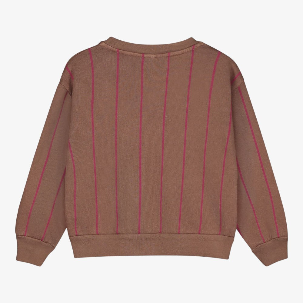 Bonmot Vertical Stripe Sweatshirt - Wood