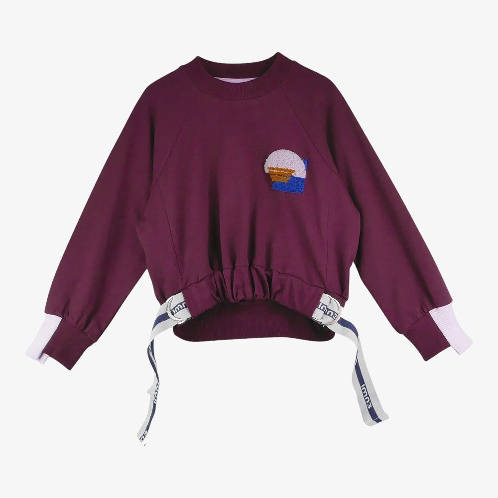 Logo Band Sweatshirt - Prune