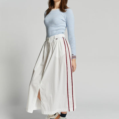 Valduchesse Midi Skirt - White