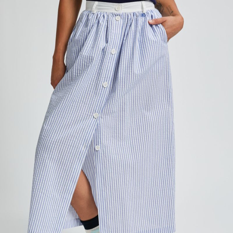 Vasco Midi Skirt - Hydra Blue