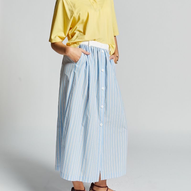 Vasco Midi Skirt - Sky Blue