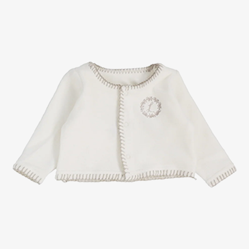 Velour Cardigan Take Me Home Set - Cream &amp; Oat