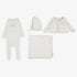 Velour Cardigan Take Me Home Set - Cream & Pink