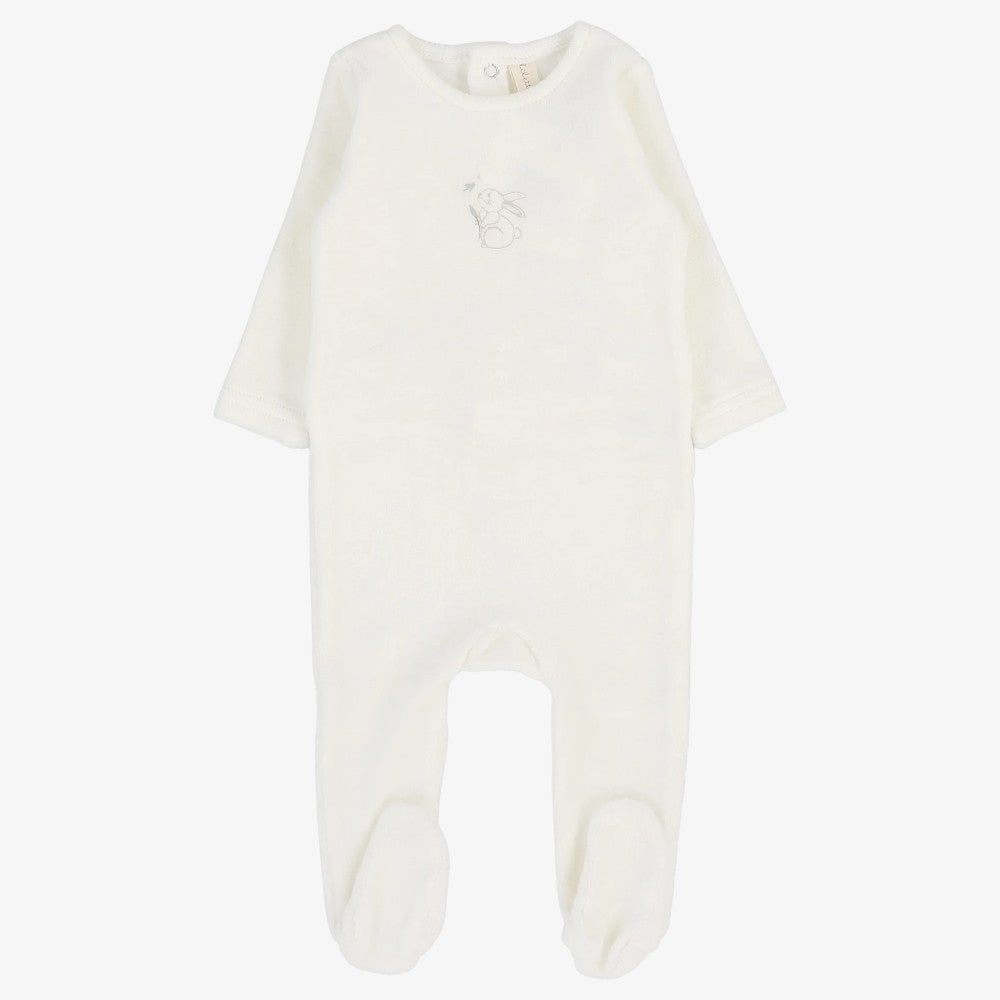 Forest Graphic Footie - Winter White &amp; Oat