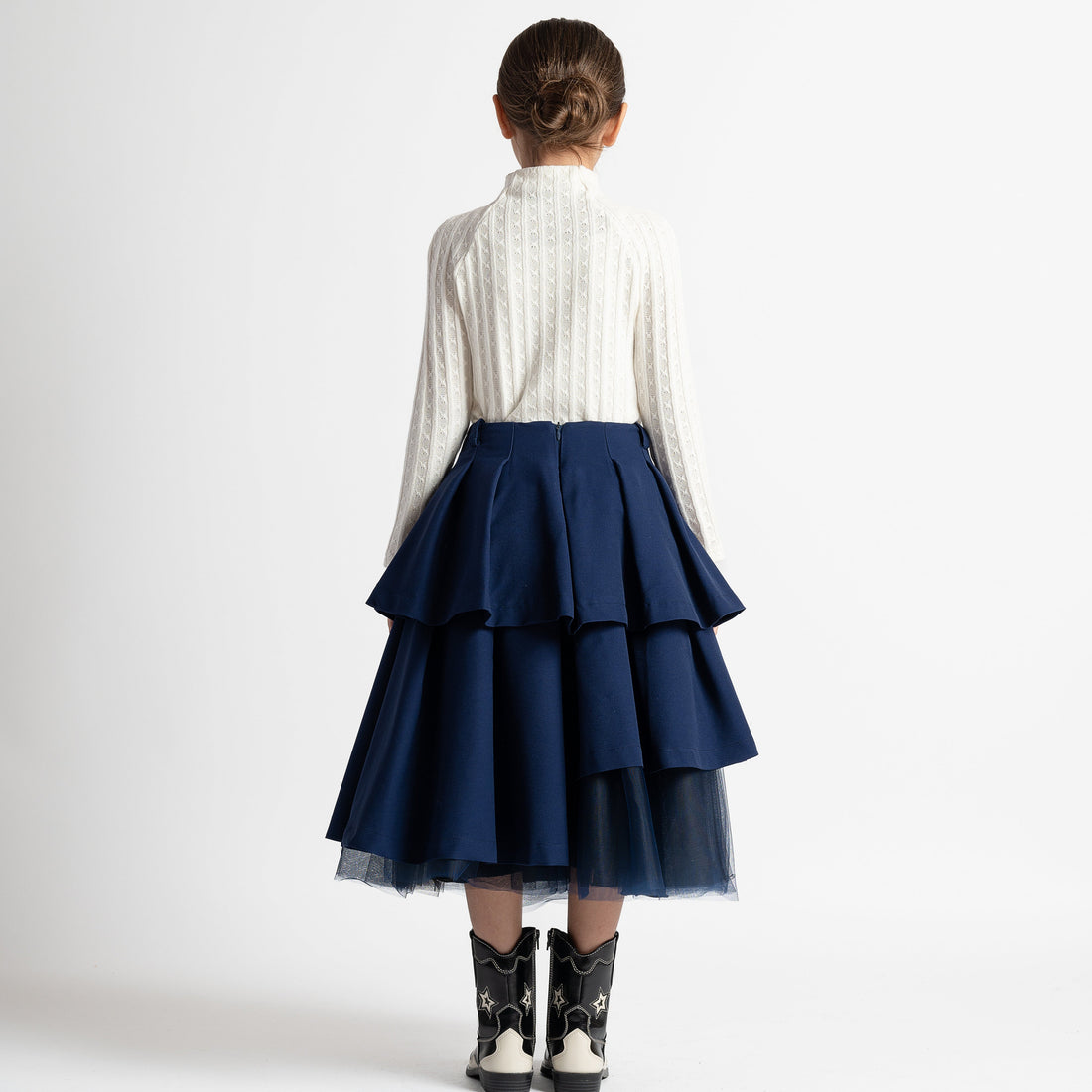 Odette Vest And Skirt - Navy