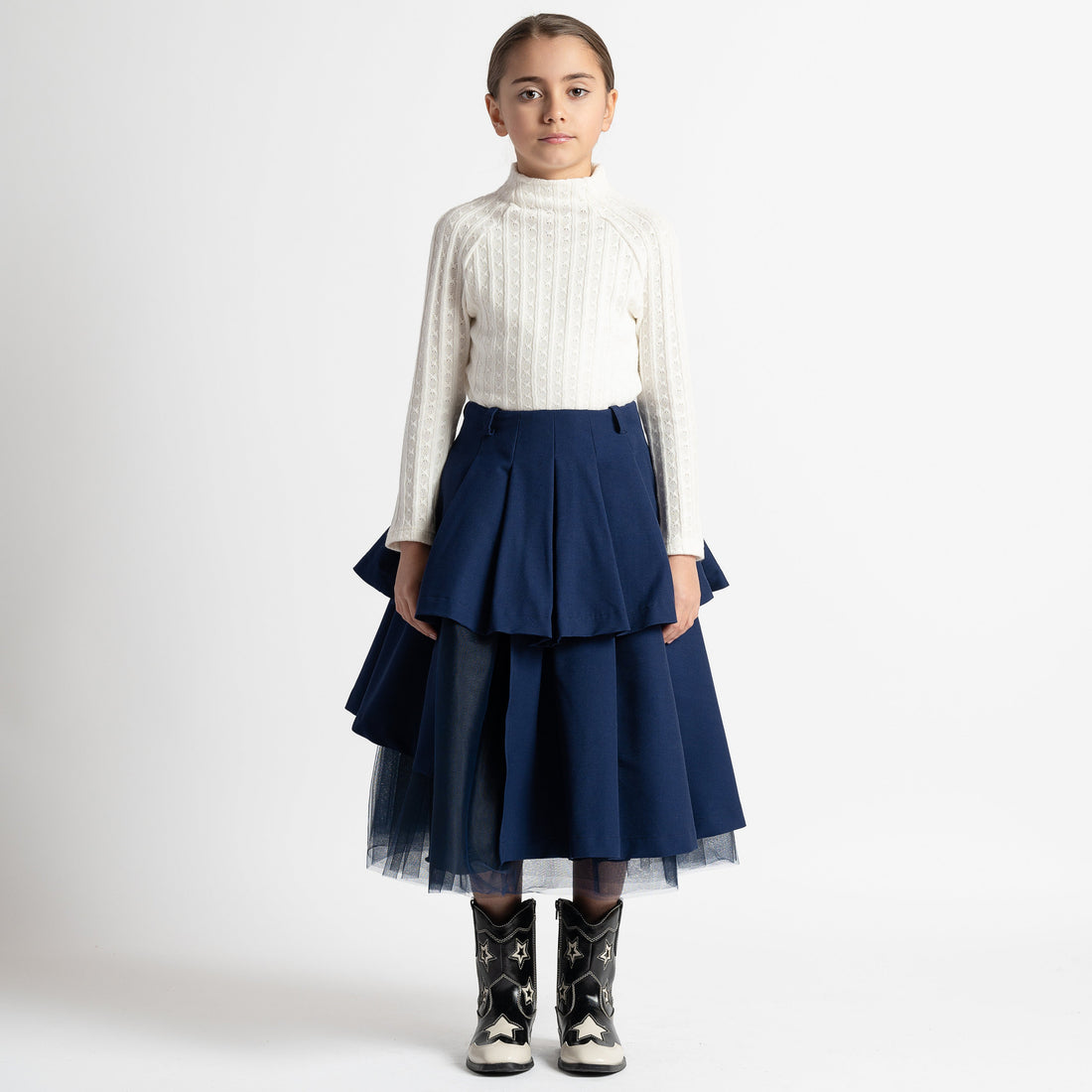 Odette Vest And Skirt - Navy