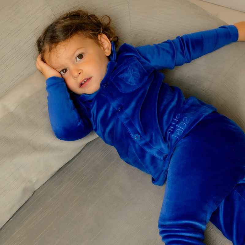 Embroidered Grandpa Pajamas - Blue