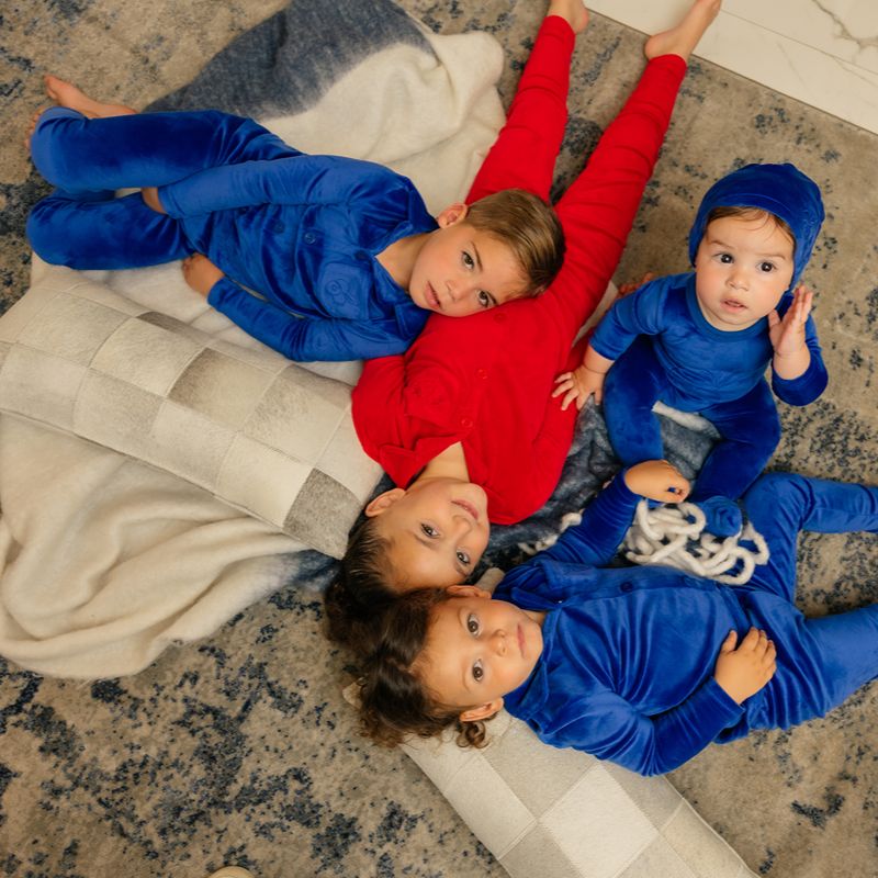 Embroidered Grandpa Pajamas - Blue