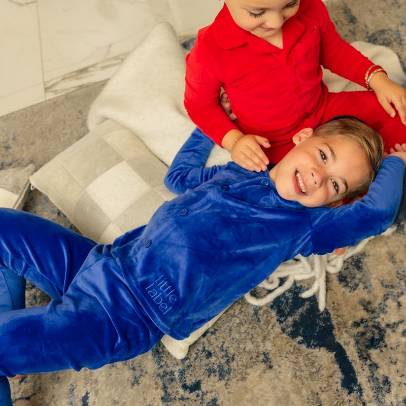 Embroidered Grandpa Pajamas - Red