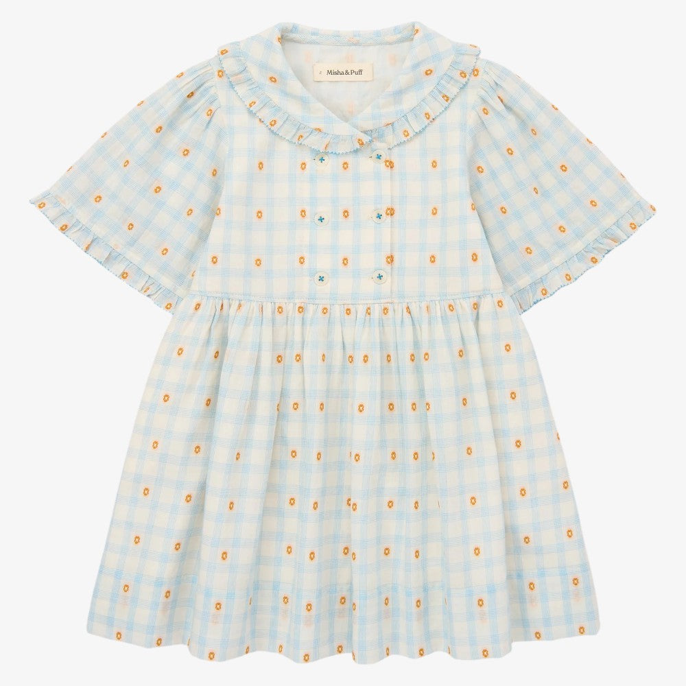 Voyage Dress - Sky Plaid