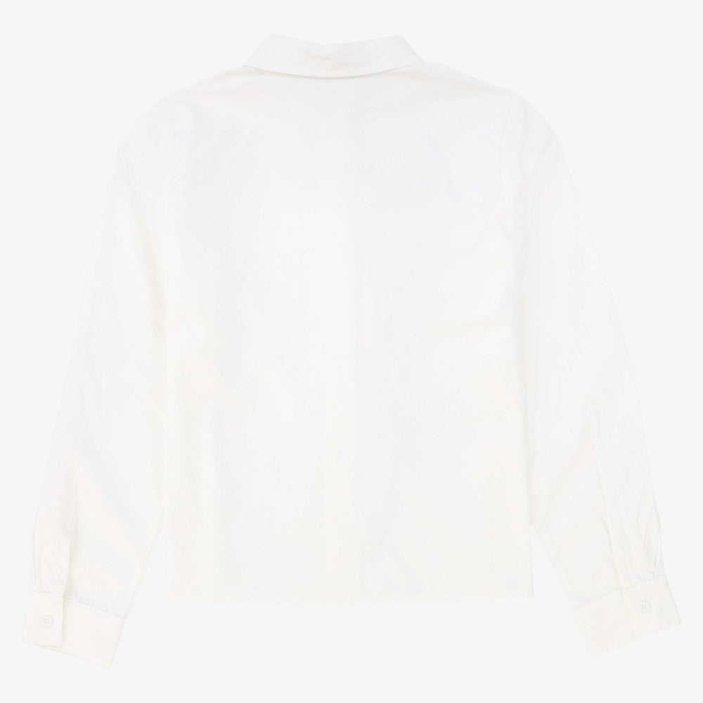 Flower Detail Blouse - White &amp; Black