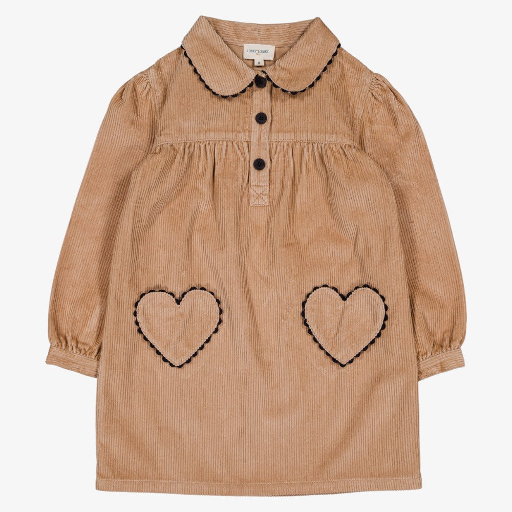 Belinda Dress - Beige Corduroy