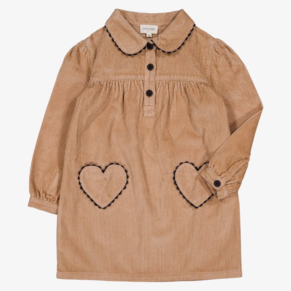 Belinda Dress - Beige Corduroy