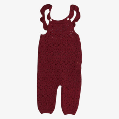 Luna Romper And Cardigan - Wine