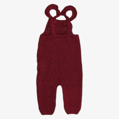 Luna Romper And Cardigan - Wine
