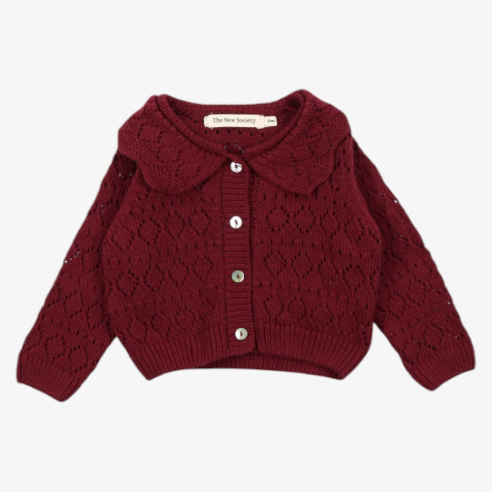 Luna Romper And Cardigan - Wine