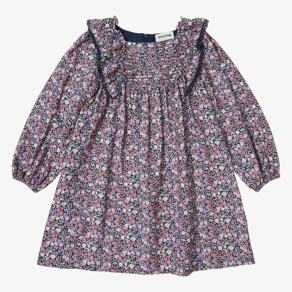 Flower Dress - Navy