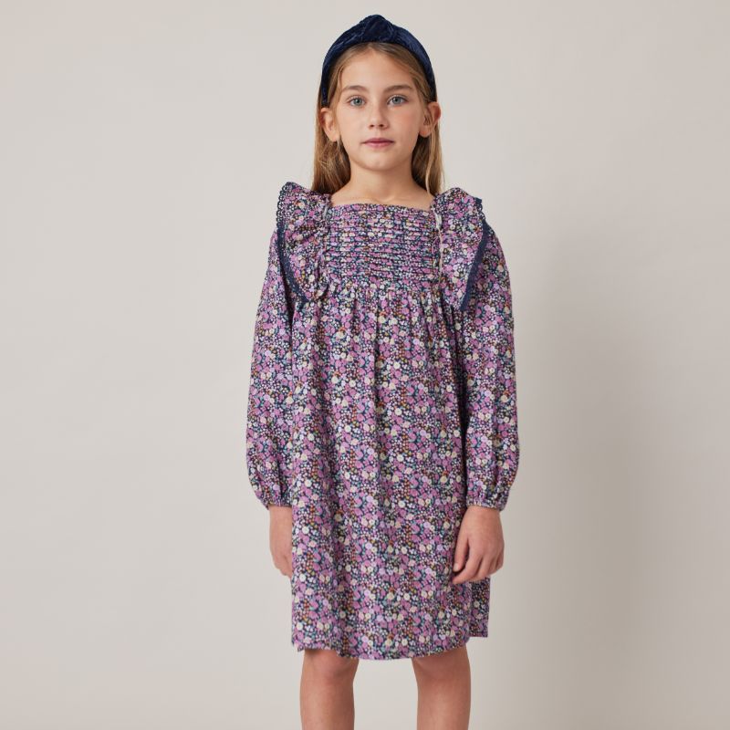 Flower Dress - Navy