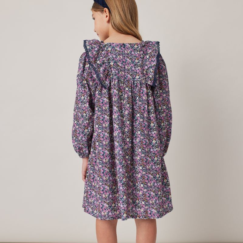 Flower Dress - Navy