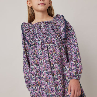 Flower Dress - Navy