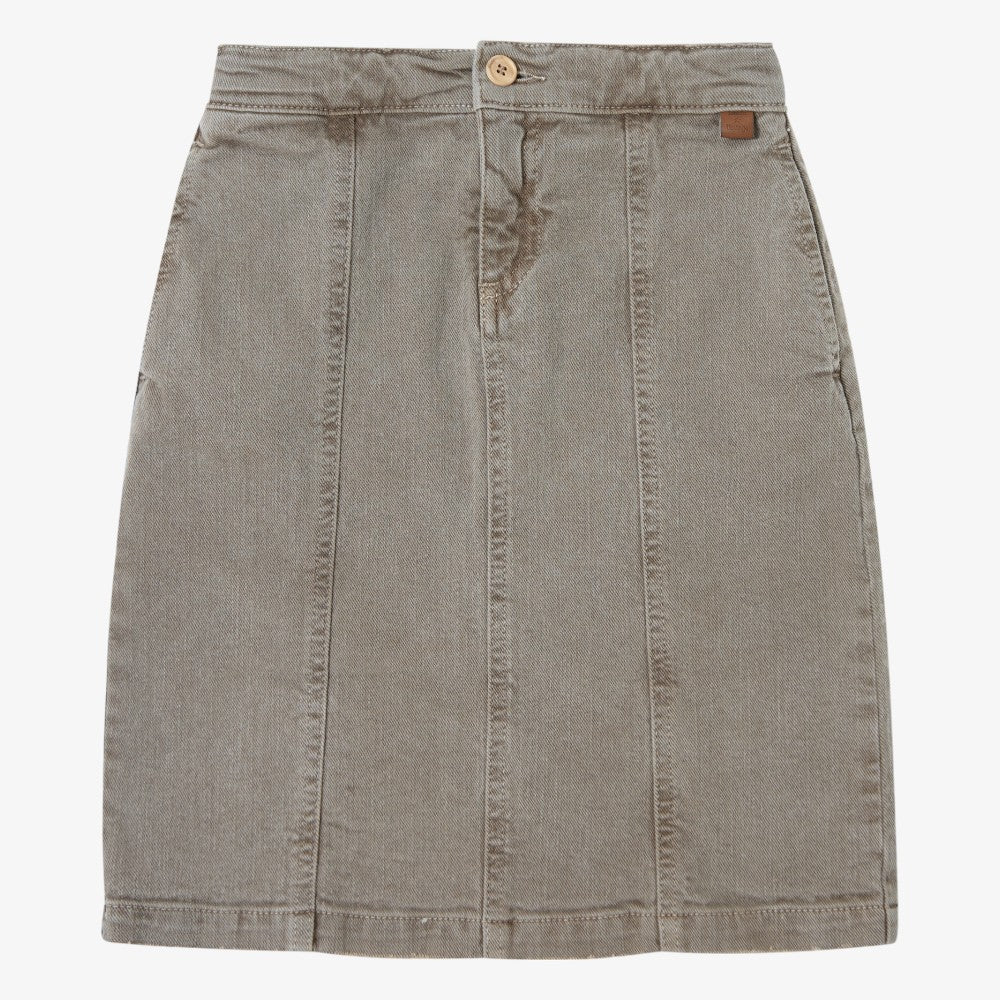 Denim Skirt - Brown