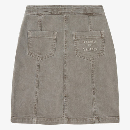 Denim Skirt - Brown