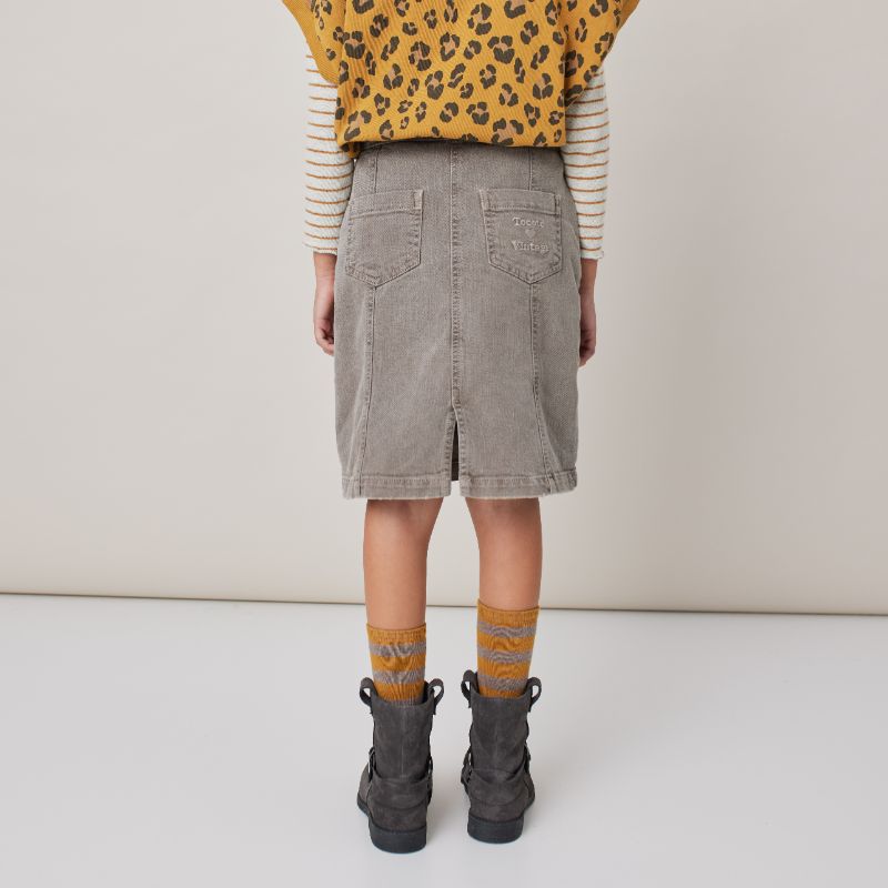 Denim Skirt - Brown