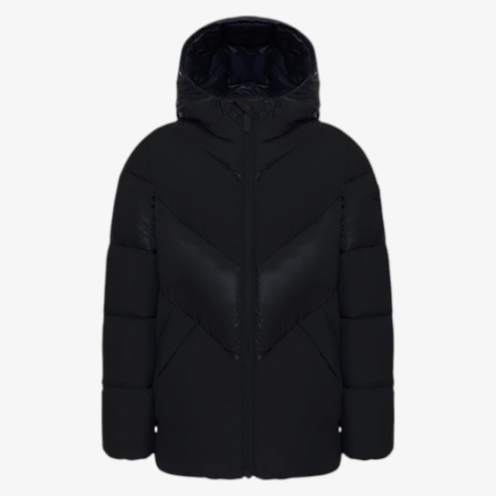 Hooded Quilted Jacket - Black