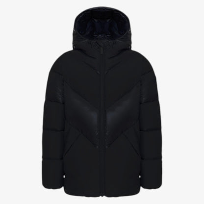 Hooded Quilted Jacket - Black