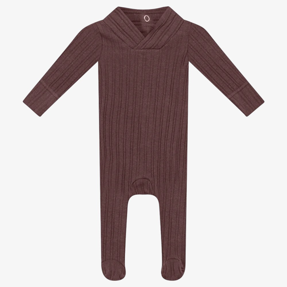 V-Neck Footie - Twilight Mauve