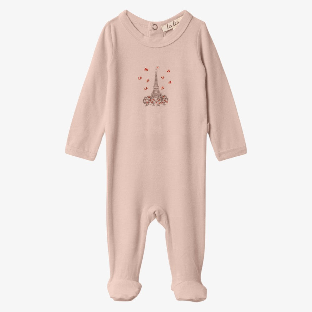 Eiffel Tower Footie - Pink
