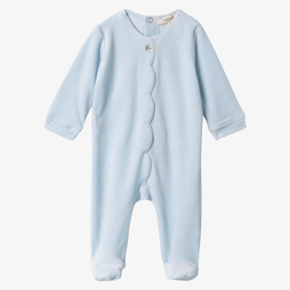 Scallop Footie - Blue