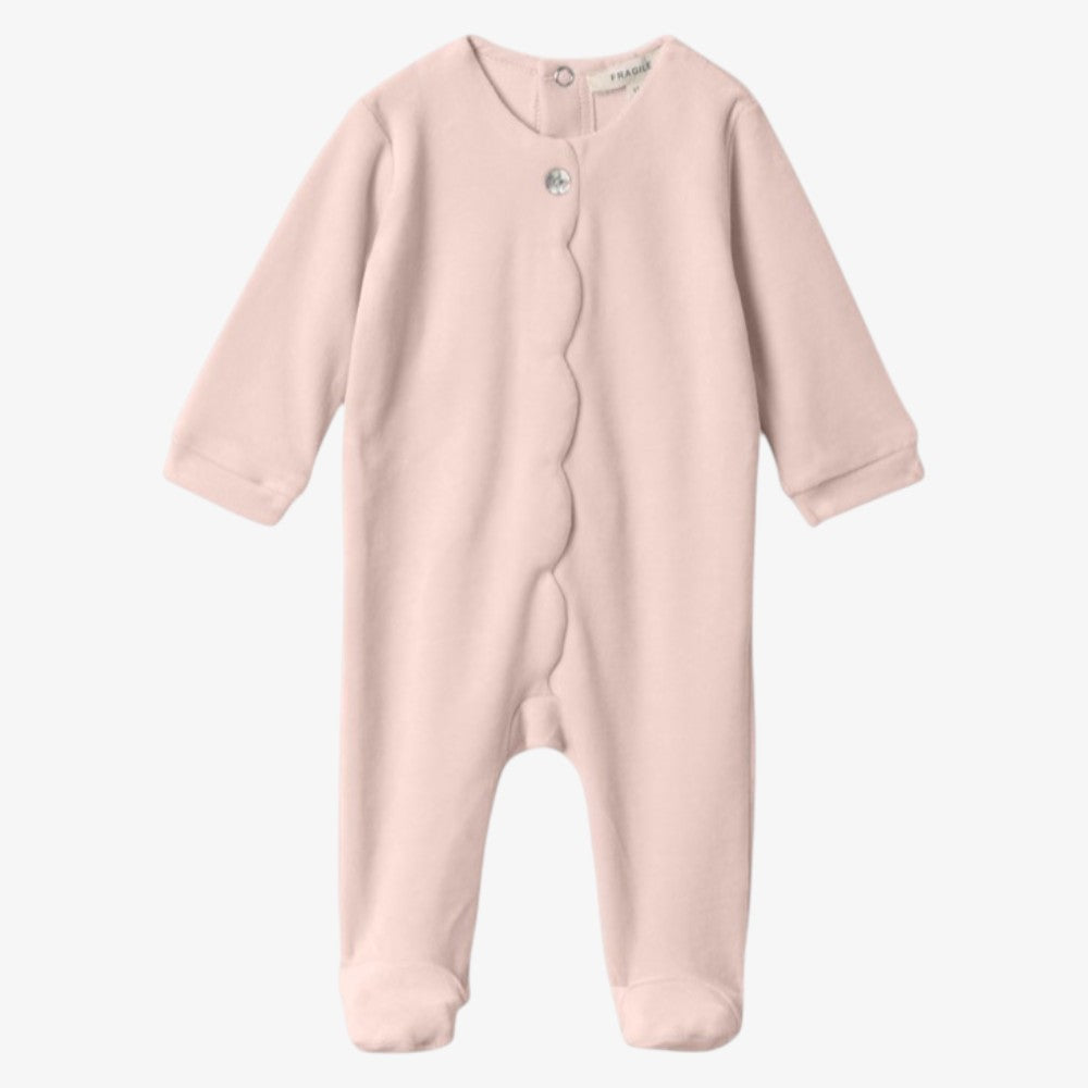 Scallop Footie - Pink