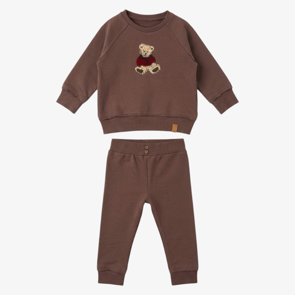 Bear Sweatshirt And Pants - Cocoa