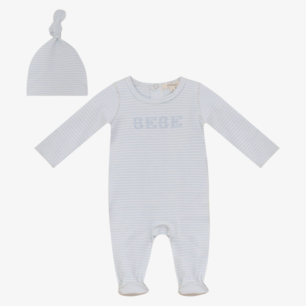 Bebe Footie And Hat - Light Blue