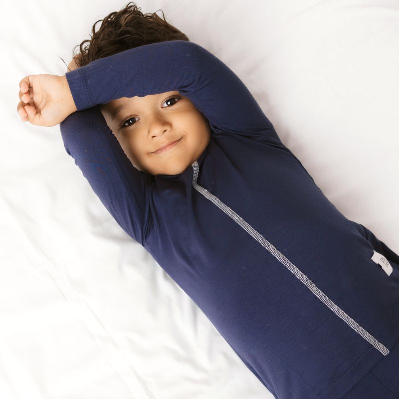 Bamboo Stitch Pajamas - Navy