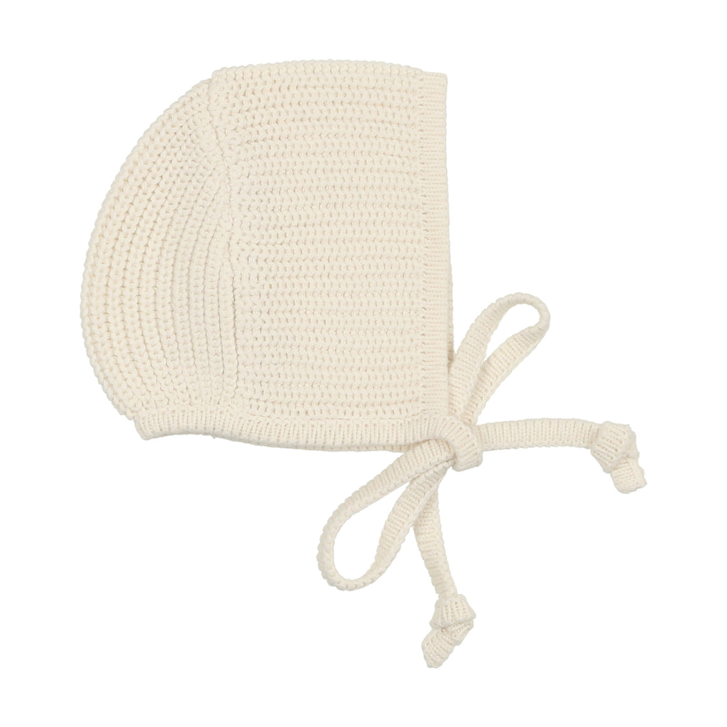 Lilette Chunky Knit Bonnet - Cream