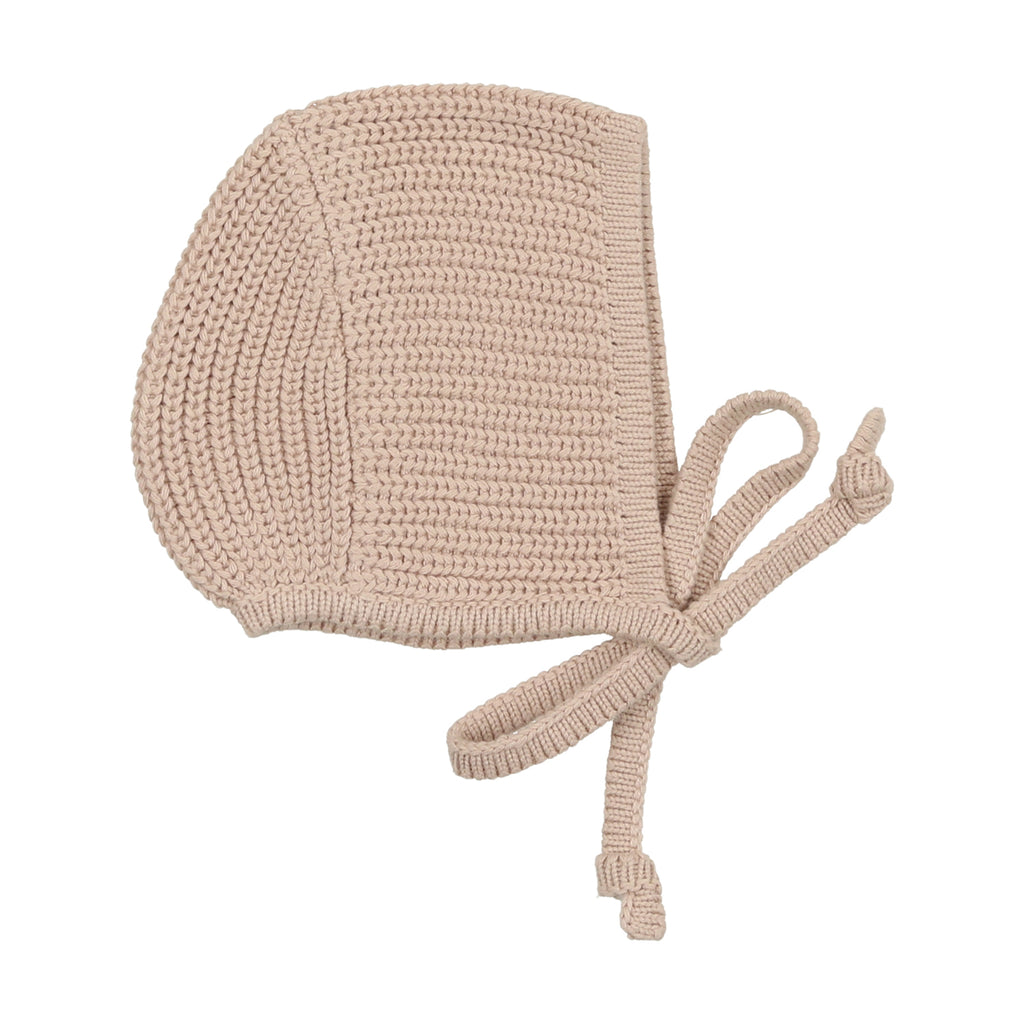 Lilette Chunky Knit Bonnet - Petal