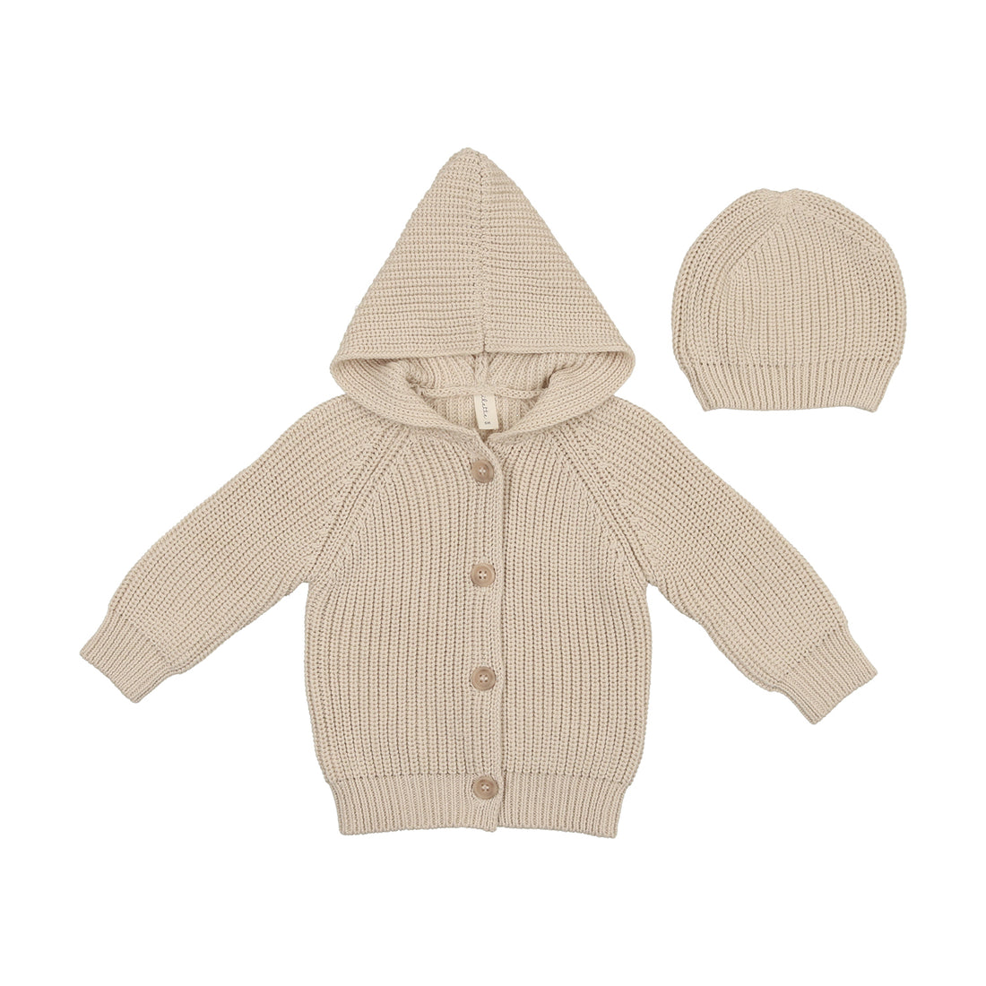 Knit Jacket And Beanie - Natural