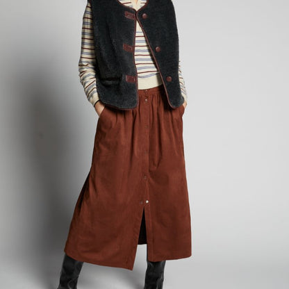 Suede Skirt - Coffee