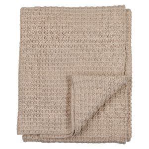 Peluche Waffle Knit Blankets - Tan
